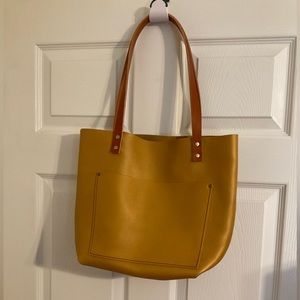 Portland Leather Yellow Gold Medium Tote *Unicorn* 🦄 rare color pearl finish